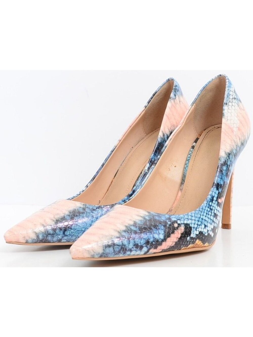 Women's Colorful Snake Print Size 8.5 Classic Pointy Toe Stiletto Heels Pumps - Picture 6 of 8